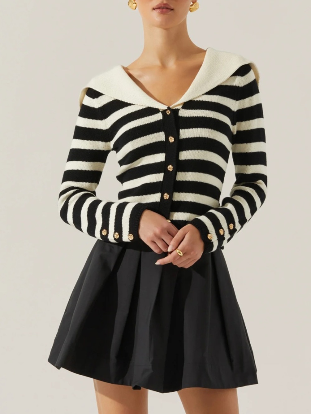 ASTR the Label sailor knit cardigan sweater